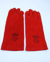 Red Leather Welding Glove